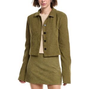 Colette Rose Womens  Button Top, Green